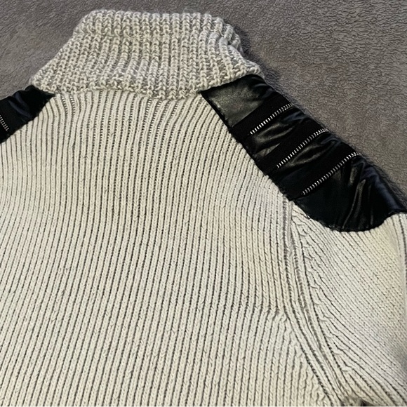 Leif Nelson knit slim fit pullover size XL light grey and black - Picture 6 of 8